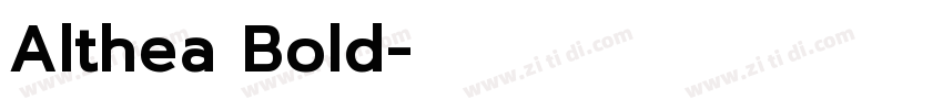 Althea Bold字体转换